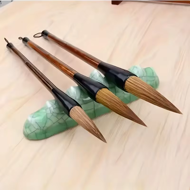 Ensemble de pinceaux de peinture de haute qualité, 3 pièces, grands, moyens et petits, pinceaux de style chinois, fournitures d'écriture et de peinture