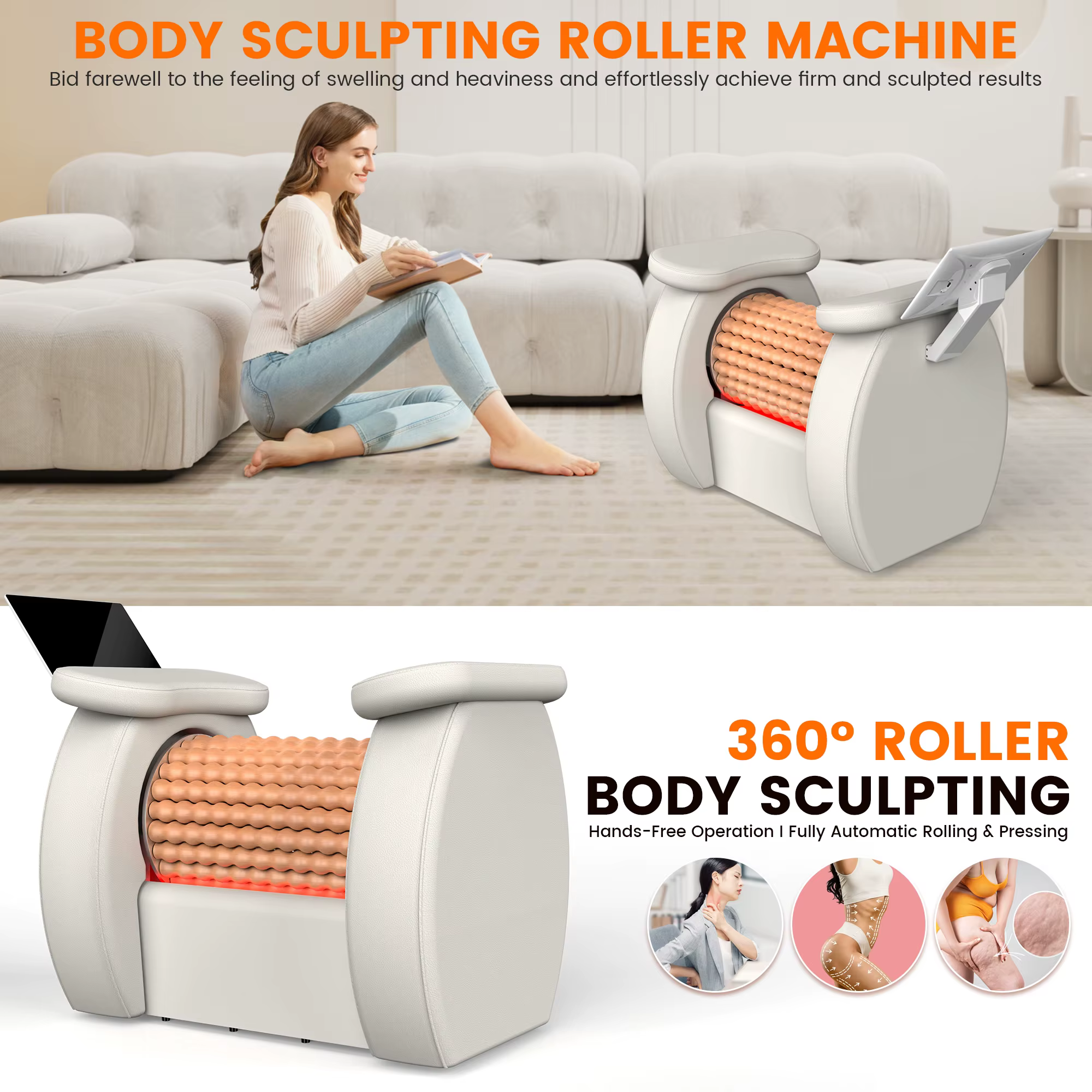 Appareil de massage corporel pour la santé, rouleau de drainage lymphatique, soulagement des douleurs musculaires, masseur musculaire à rouleaux