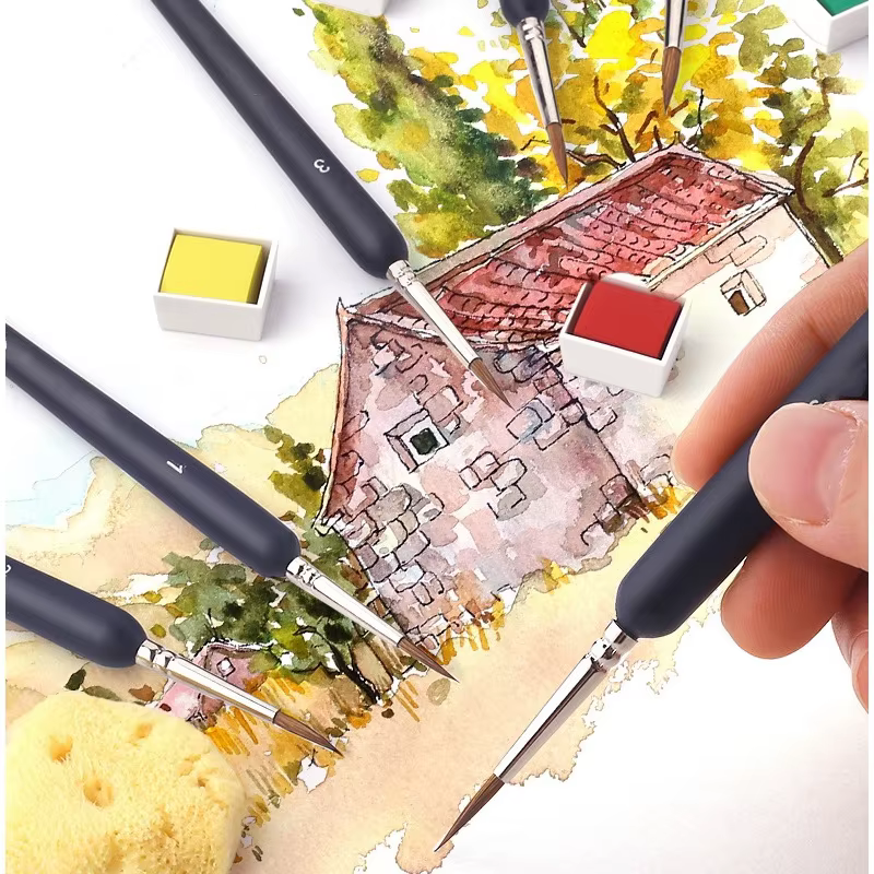 11 pinceaux miniatures pour peinture artistique