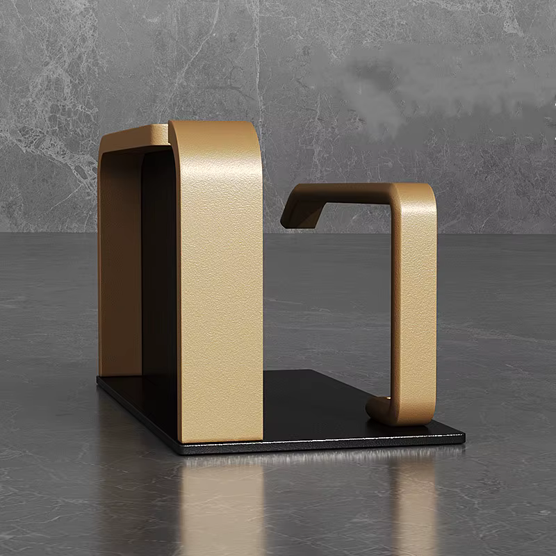 Rouleau de toilette et support de téléphone sans trous, noir et or, installation facile, accessoires HOToilet