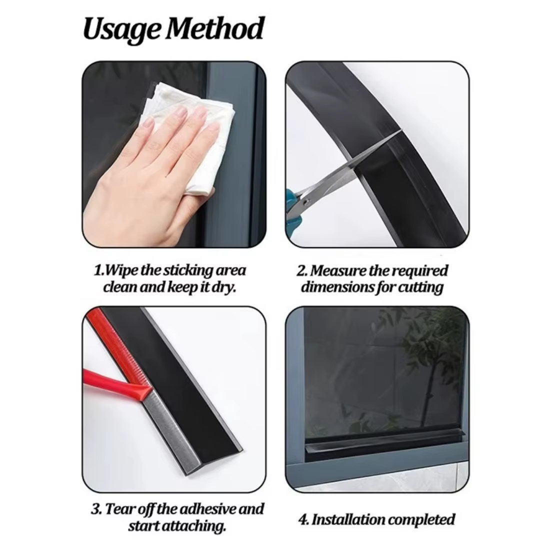 Barrière d'étanchéité flexible pour rebord de fenêtre