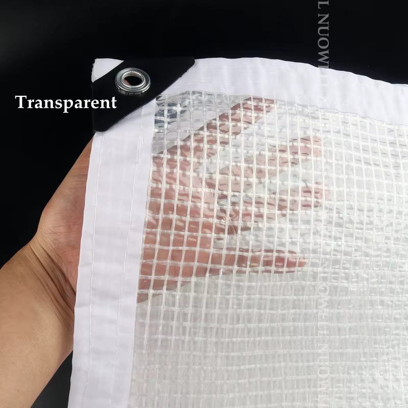 Couverture de bâche PE renforcée de 0.33mm Film imperméable pour terrasse balcon plantes abri Camp tente voiles d'ombrage visibles