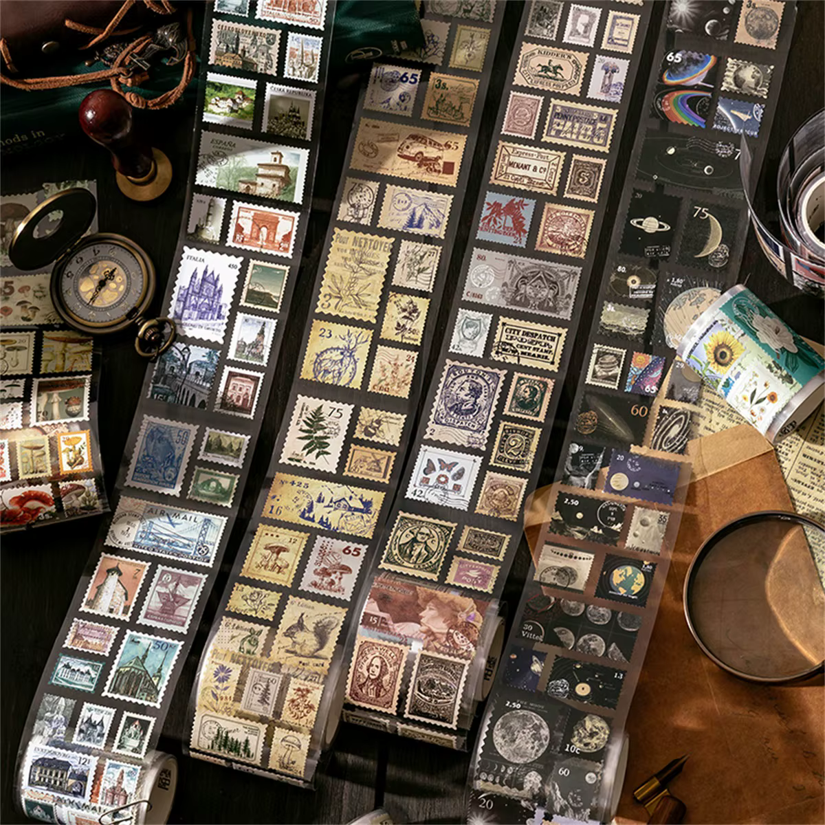 Autocollants Vintage Style bande tampon 55mm x 2m
