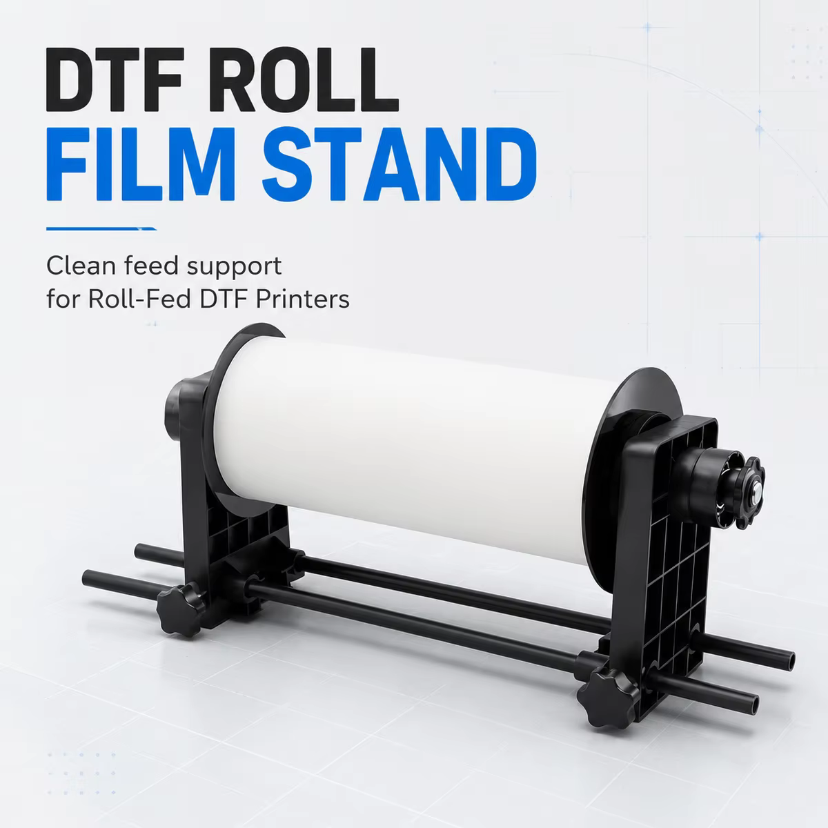 Support de rouleau de film DTF avec plaque de guidage anti-déviation