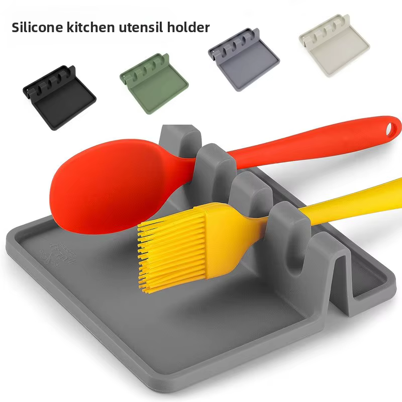Plateau organisateur d'outils en silicone avec emplacements pour pinceaux