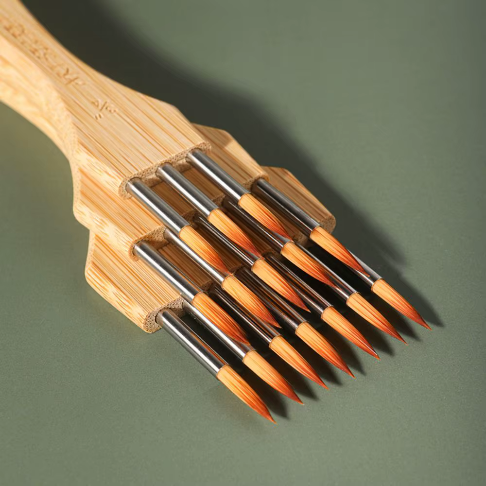 Pinceau de peinture multi-dents rond/plat
