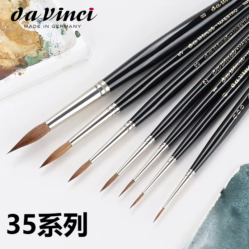 Pinceau rond long en poils de zibeline pur Da Vinci Masterful V35