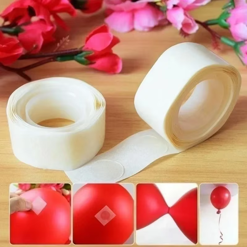 1-10 rouleaux de points de colle adhésifs pour ballons, autocollants muraux, accessoires pour ballons en film d'aluminium, décoration pour fêtes d'anniversaire, mariages, Noël
