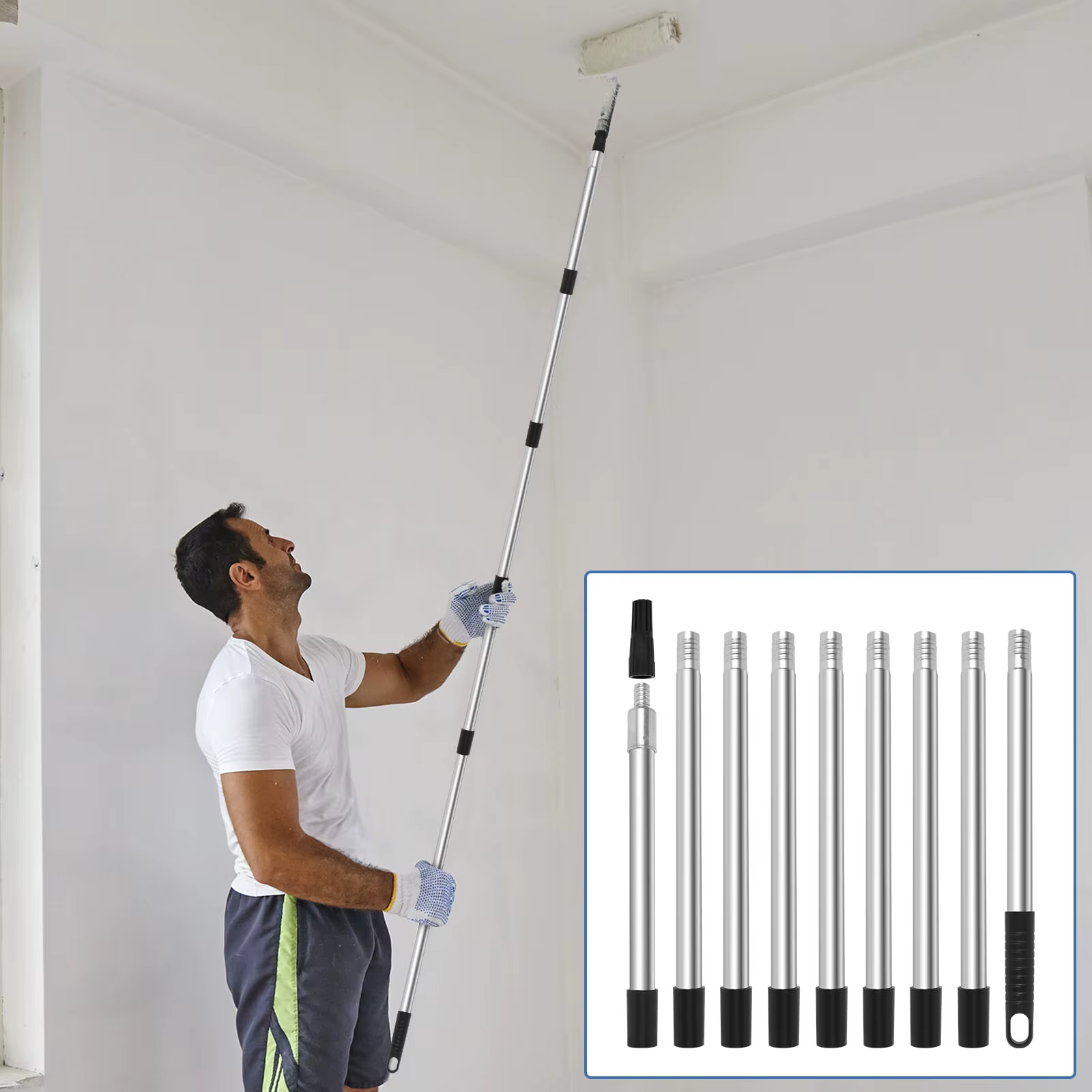 Poteau d'extension de rouleau de peinture de 10