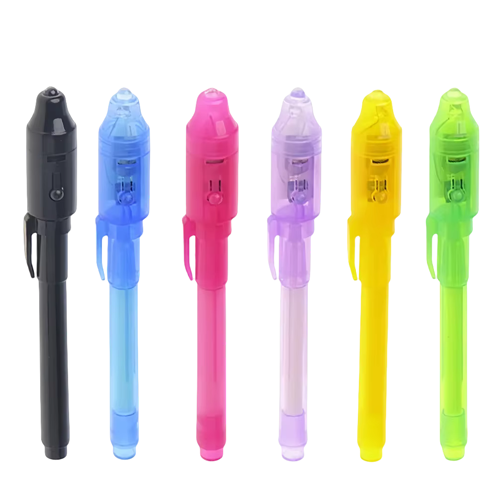 Stylo lumineux magique violet 2 en 1