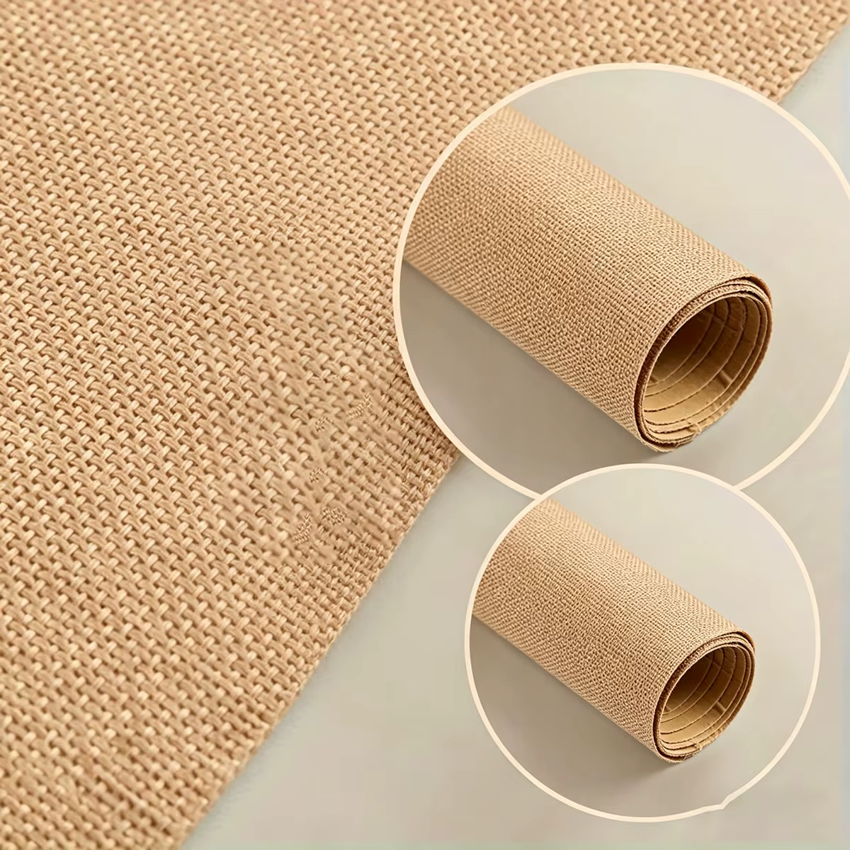 Rouleau de papier en toile de jute auto-adhésif - Matériel artisanal multi-usages pour boîtes cadeaux