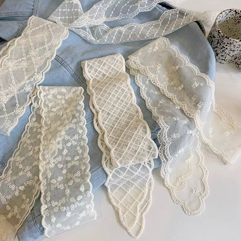Ruban de cheveux en dentelle élégant, bandeau d'été, cravate de cheveux douce, cravate de princesse en dentelle délicate