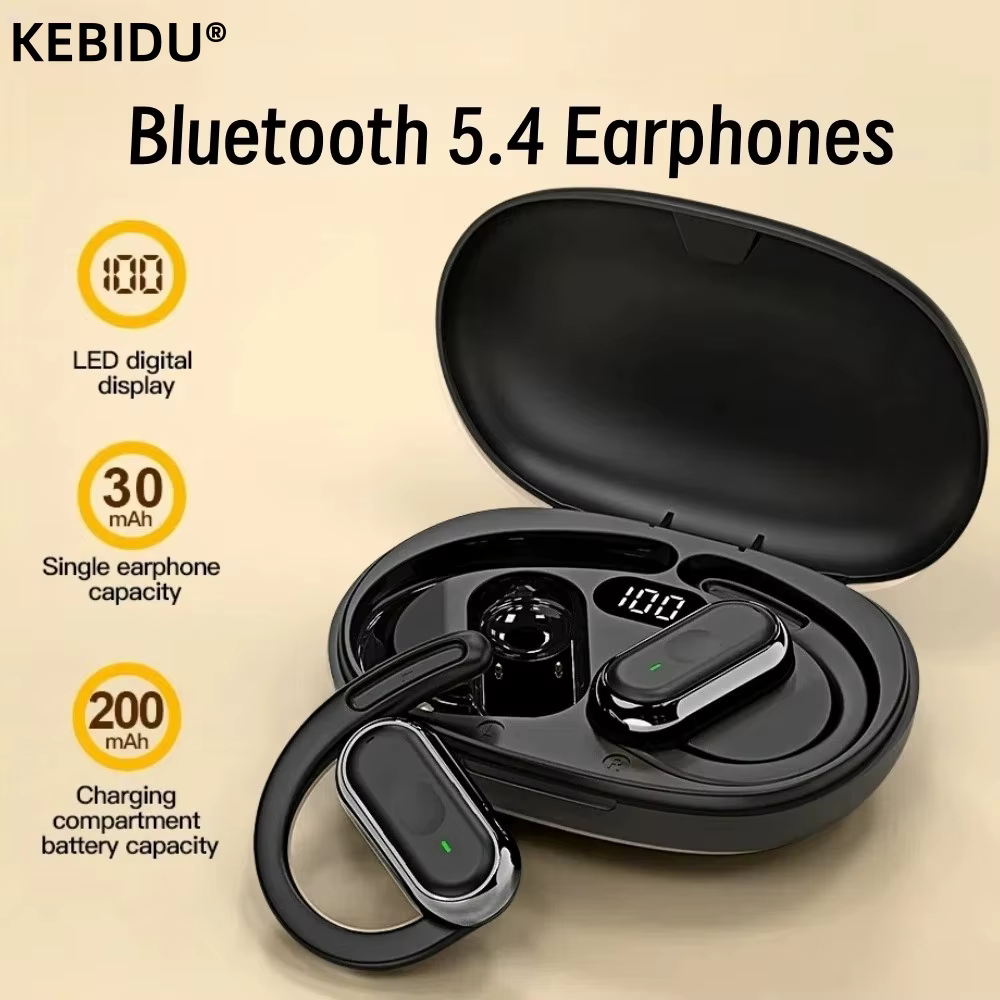 Écouteurs sans fil Bluetooth 5.4, étanches IPX7, 20 heures, avec micro antibruit ENC, basses profondes, pour le sport, l'entraînement, la salle de sport