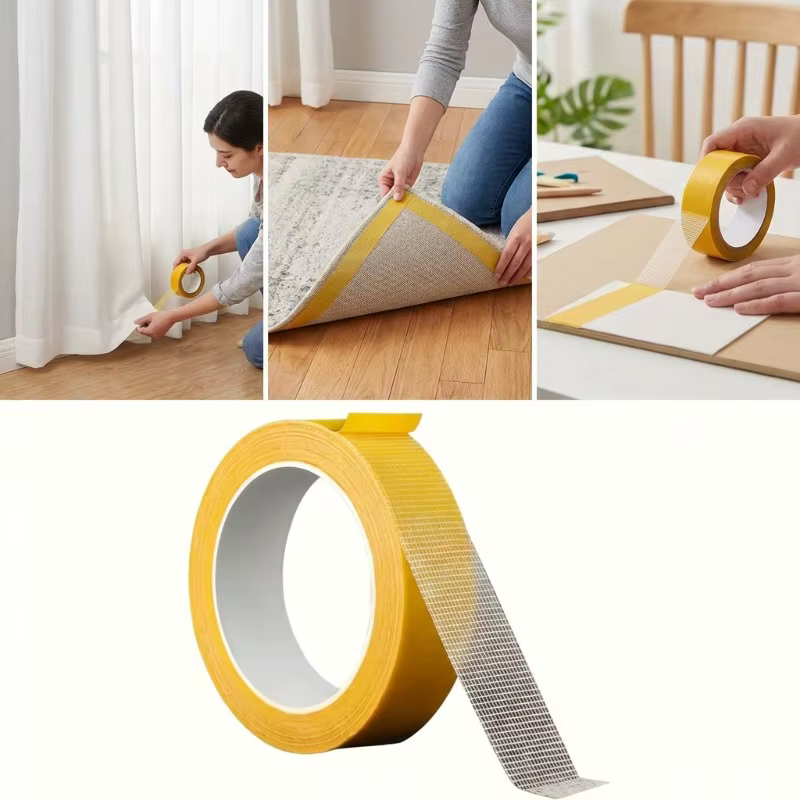 1 rouleau de ruban adhésif double face thermofusible à base de tissu