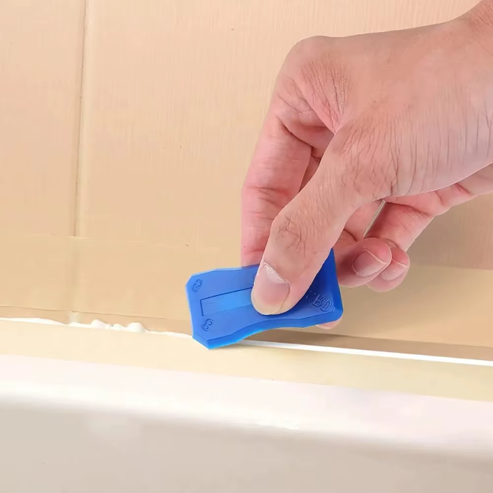 Outils de calfeutrage professionnels-Kit d'épandage de mastic de joint dissolvant de grattoir de coulis pour la construction rénovation à domicile facile à nettoyer 4 pièces