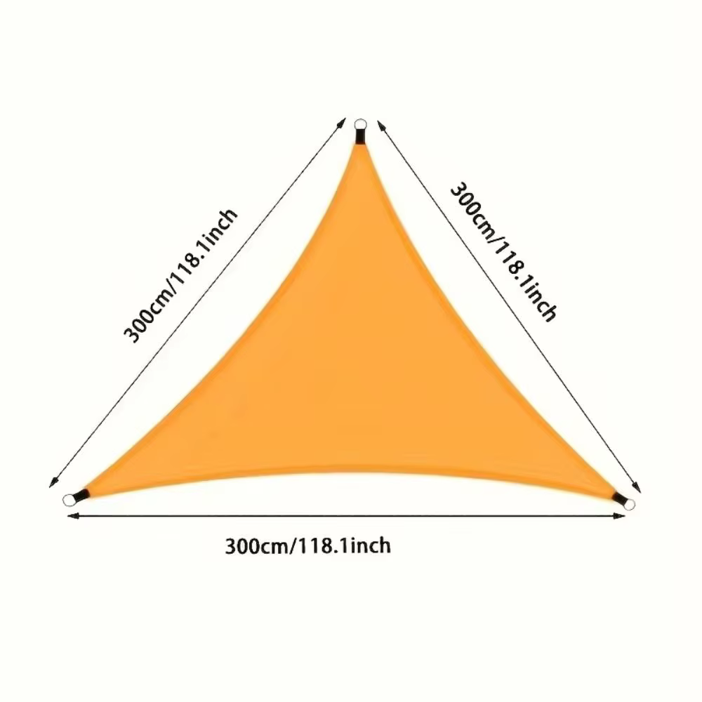 Abri solaire étanche Triangle réglable avec cordes, auvent extérieur de taille 3x3x3M, bloc UV 95%, pare-soleil Triangle Durable pour Patio