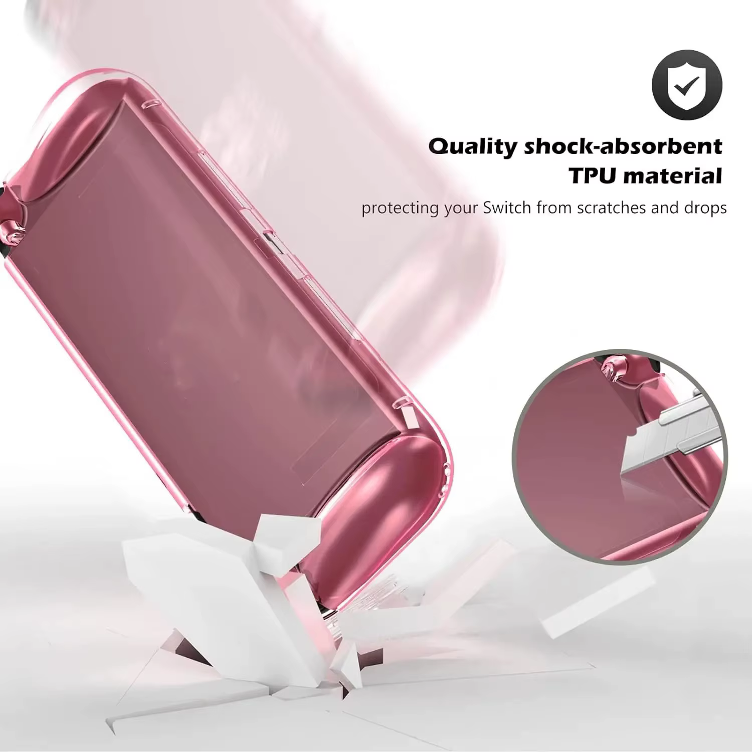 Switch 2 (2025) Étui de protection Couverture transparente Protecteur Anti-rayures Absorption des chocs Conception de poignée ergonomique pour Nintendo Switch 2