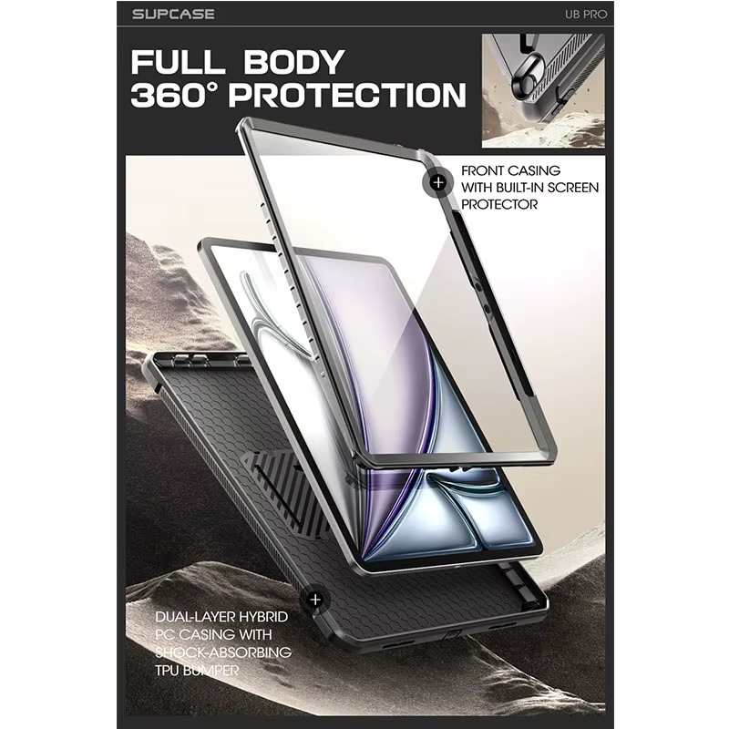SUPCASE For iPad Air 13 Inch Case (2026/2025/2024) UB Pro housse de Protection robuste de qualité militaire pour tout le corps avec p