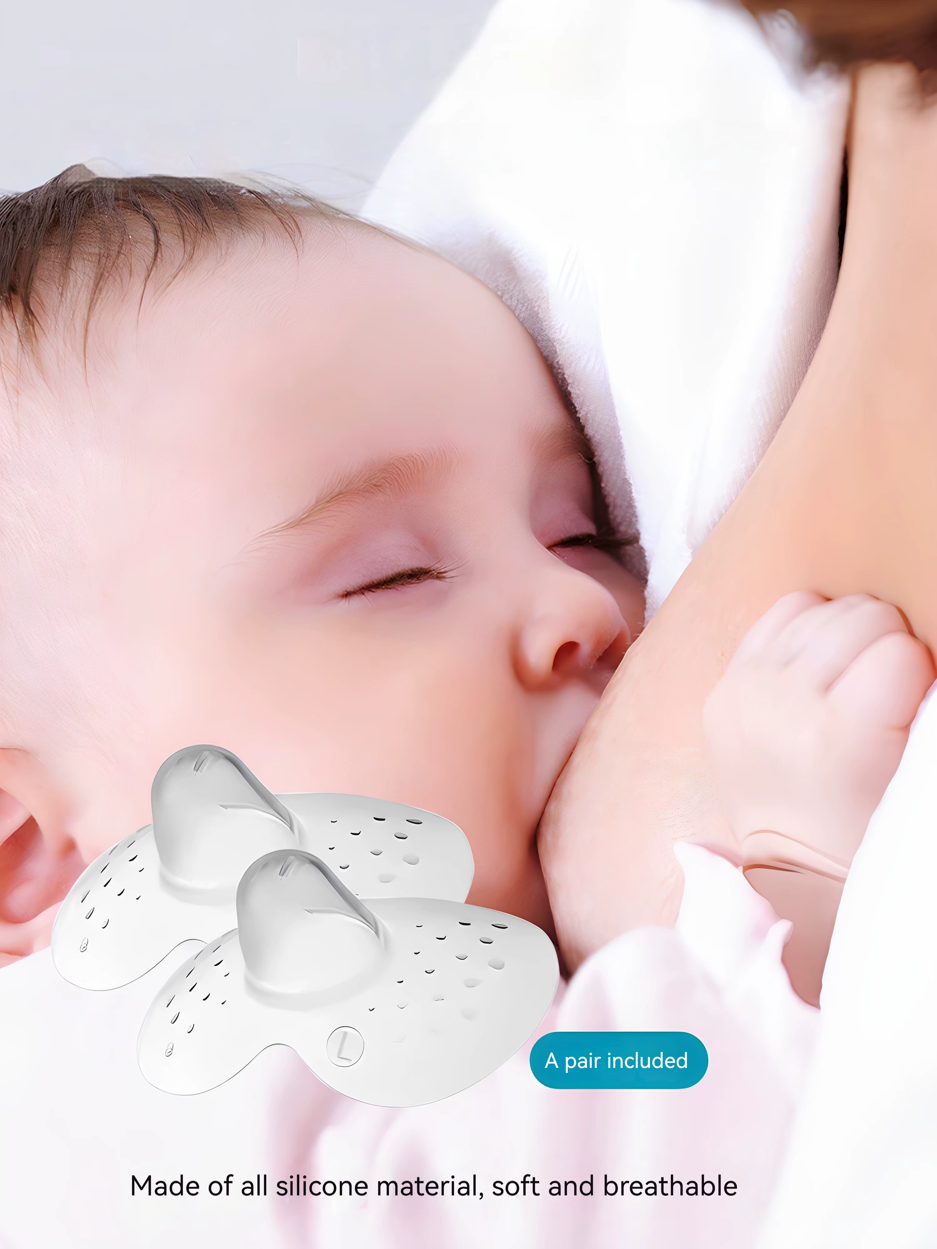 1 paire de protecteurs de mamelon en Silicone souple sans BPA, bouclier de Protection pour mamelon d'allaitement, couverture d'allaitement du lait