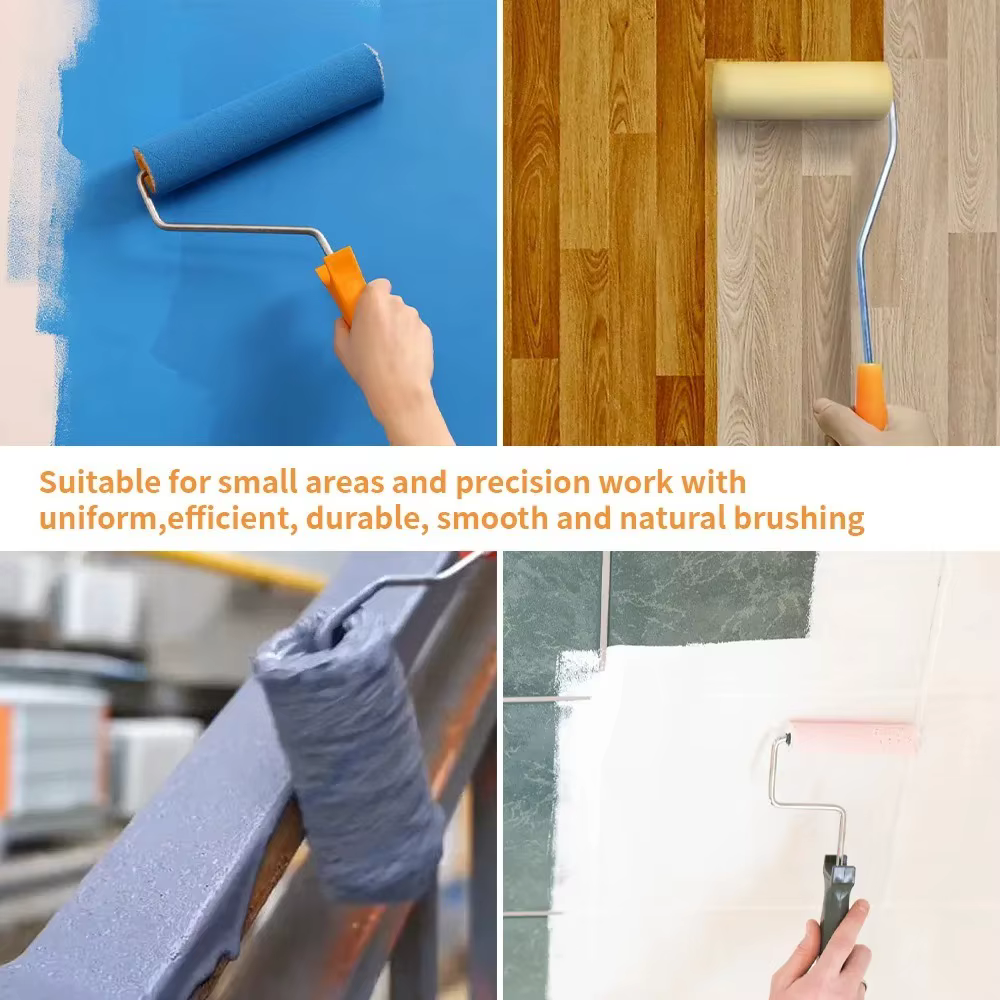 Mini manchons de rouleau de peinture en mousse blanche Durable