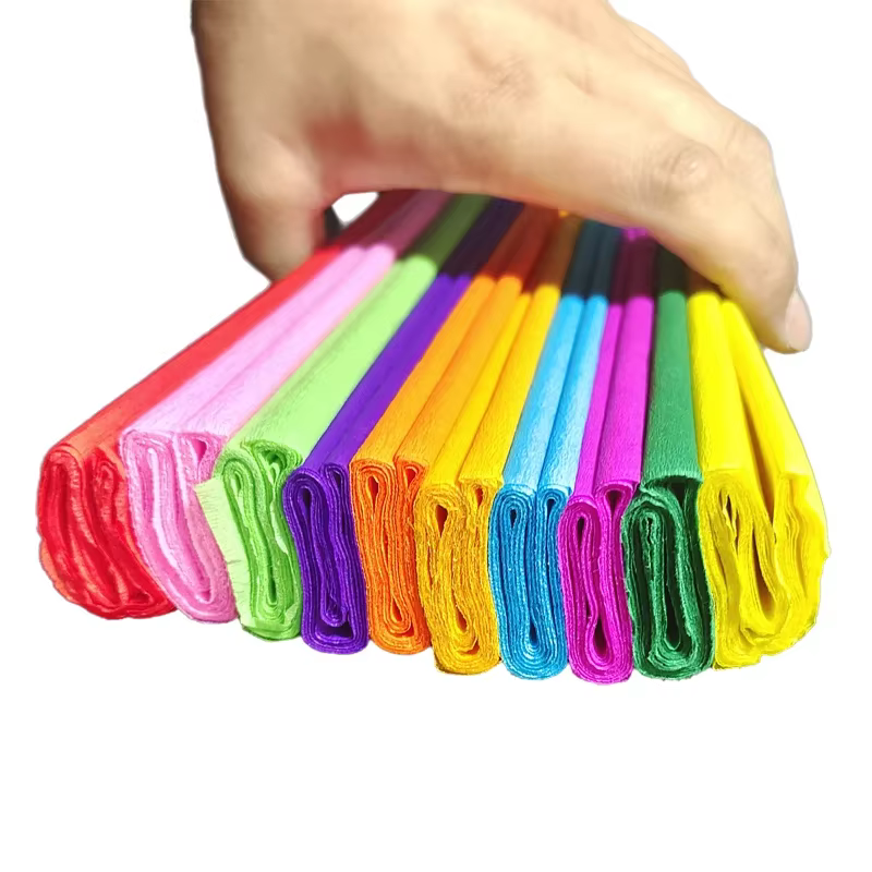 10 rouleaux de papier crêpe 50x200cm de large