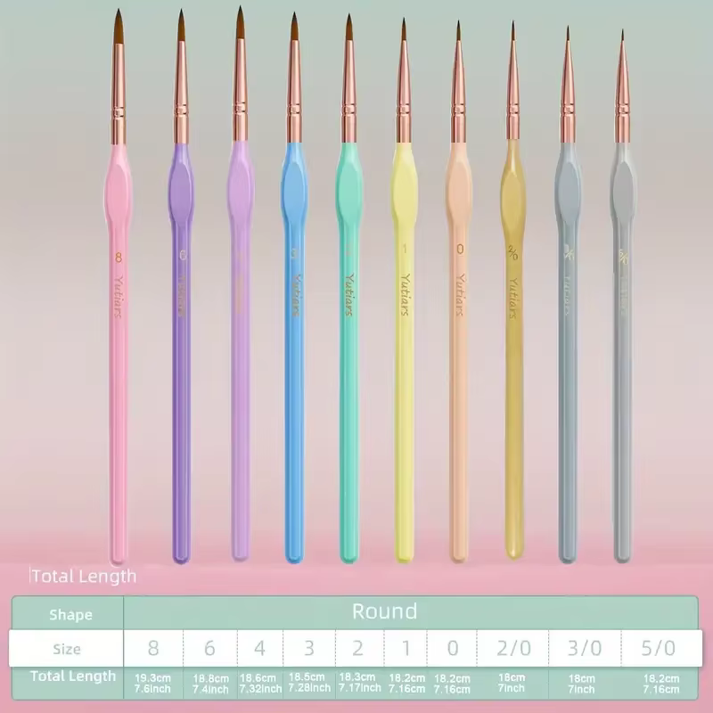 Ensemble de pinceaux miniatures de précision – Idéal pour les œuvres d'art détaillées