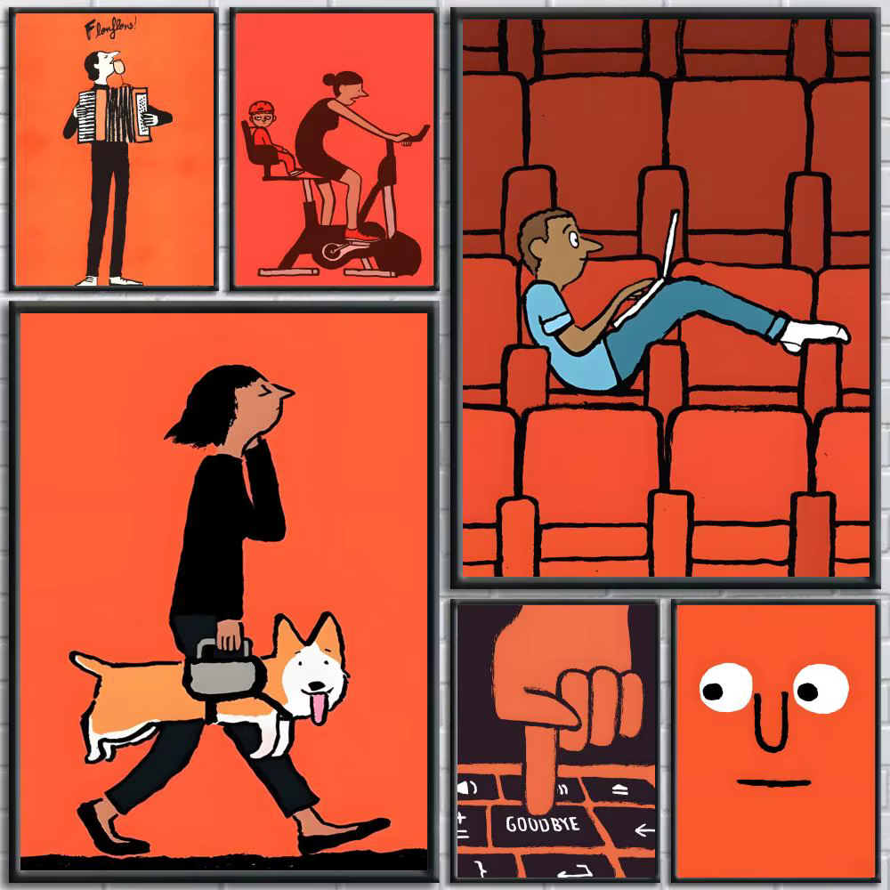 J-Jean Art j-jullien affiche autocollants peinture murale auto-adhésive Stickers muraux pour chambre salon maison HD décor cadeau