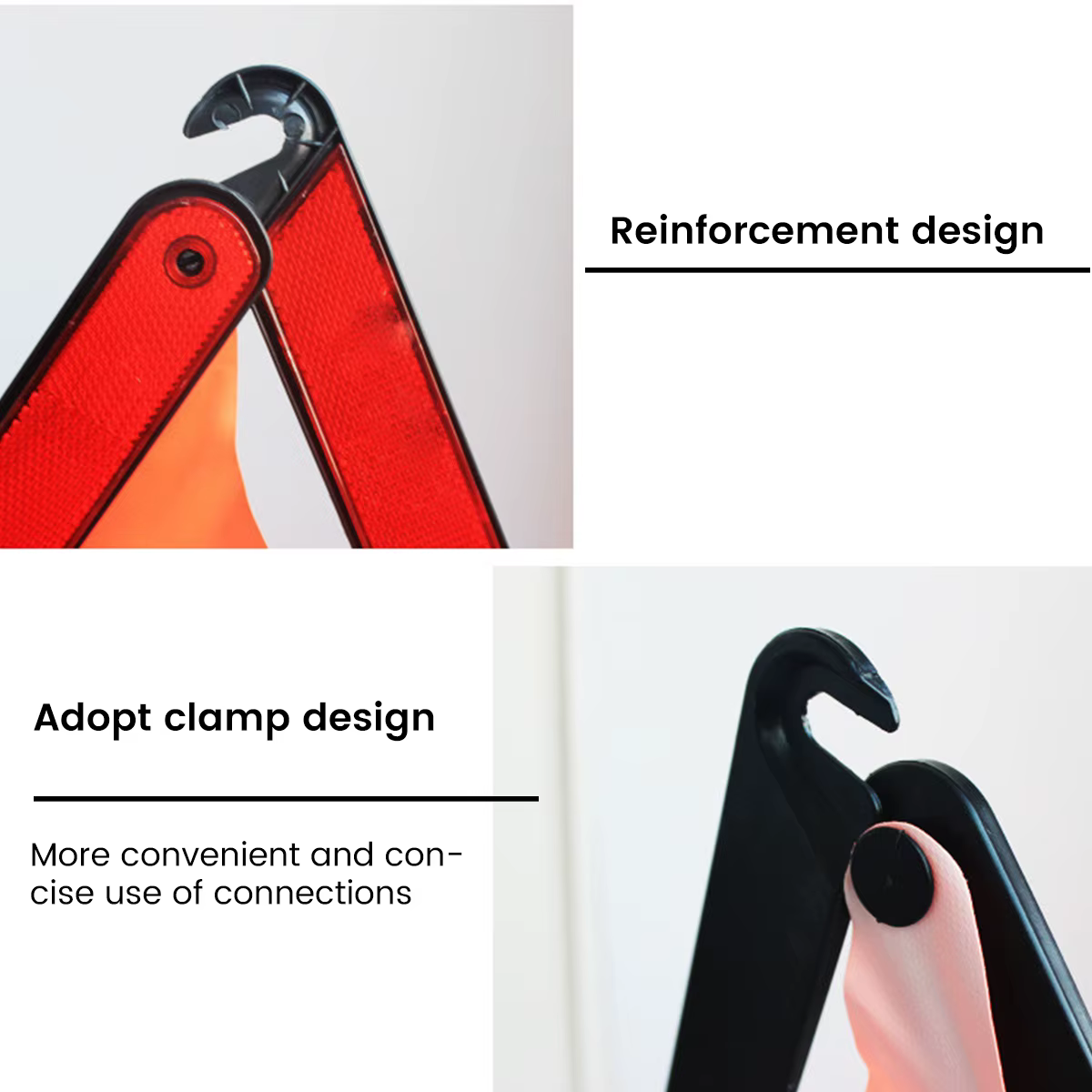 Triangle de coulée d'iode pliable pour les urgences de sécurité, véhicule de route, voiture
