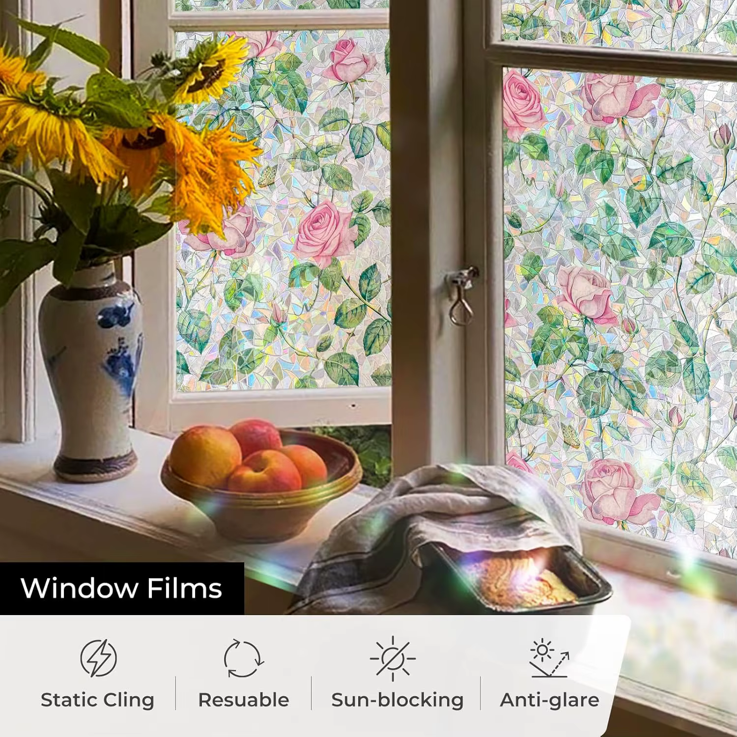 Film adhésif décoratif pour fenêtre