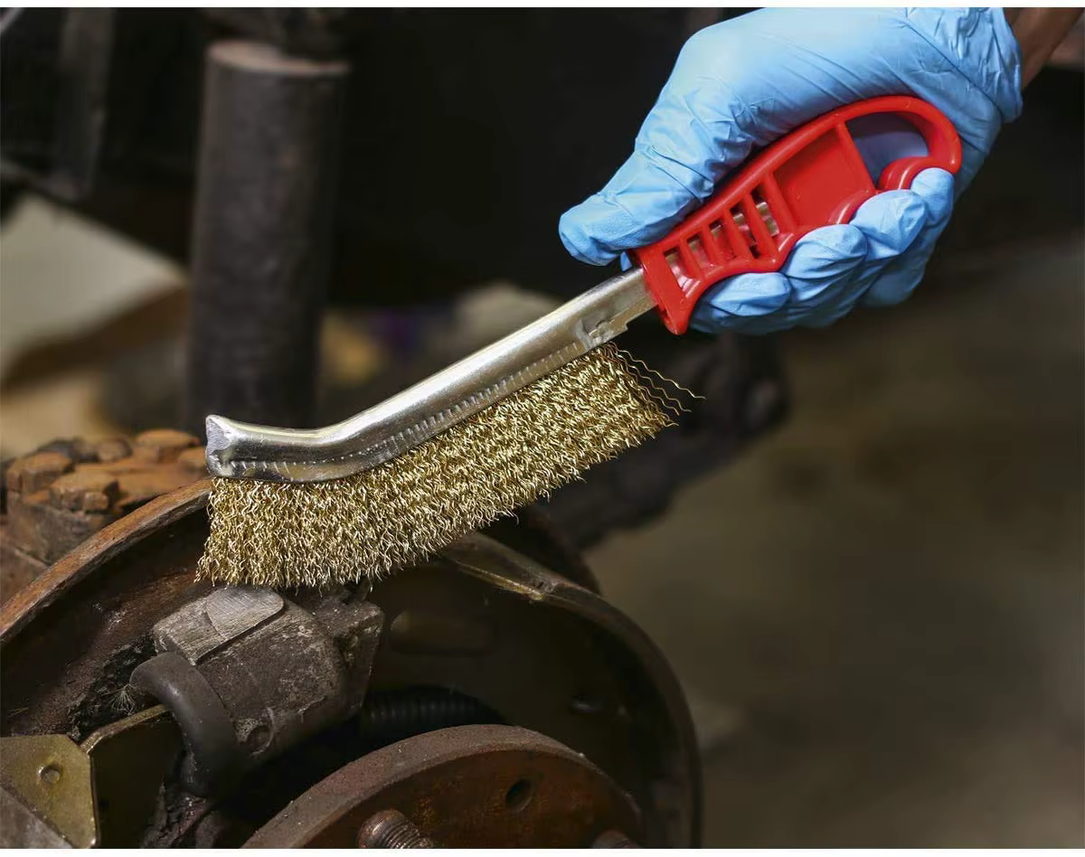 Brosse métallique en acier/brosse à rouleau antirouille en bois