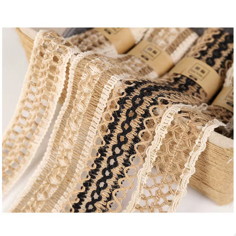 Ruban en Toile de Jute Naturelle Tissée