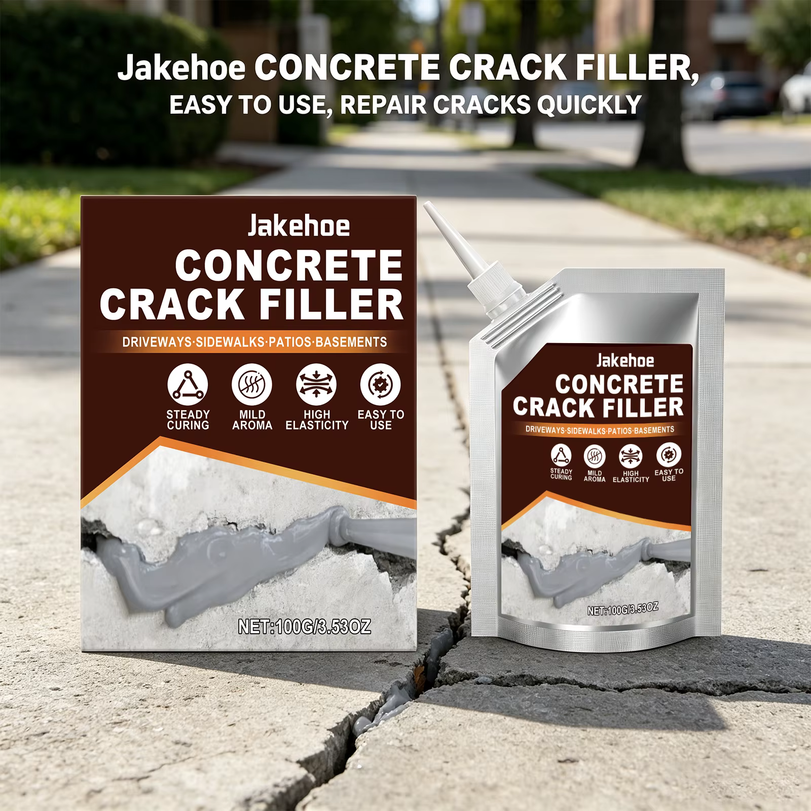Scellant pour fissures de béton auto-nivelant