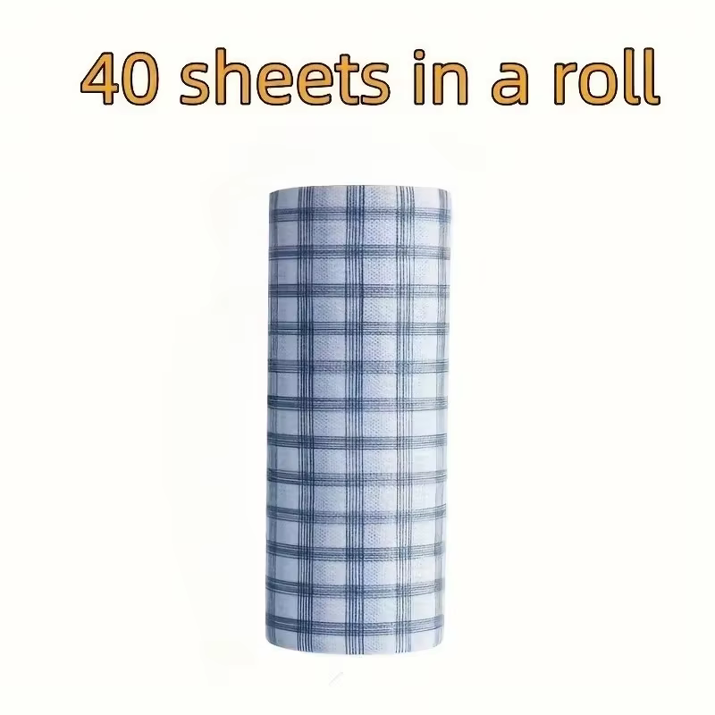 2 rouleaux de chiffons jetables lavables