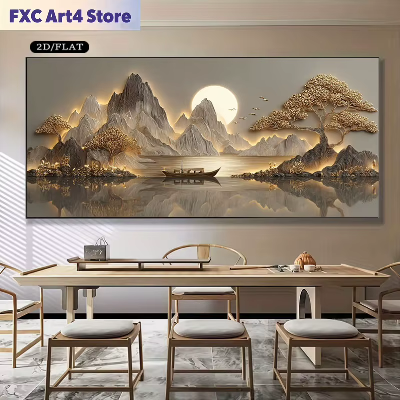 Toile texturée sans cadre 2D plate
