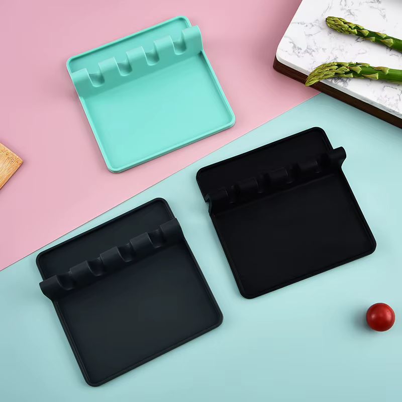 Plateau organisateur d'outils en silicone avec emplacements pour pinceaux
