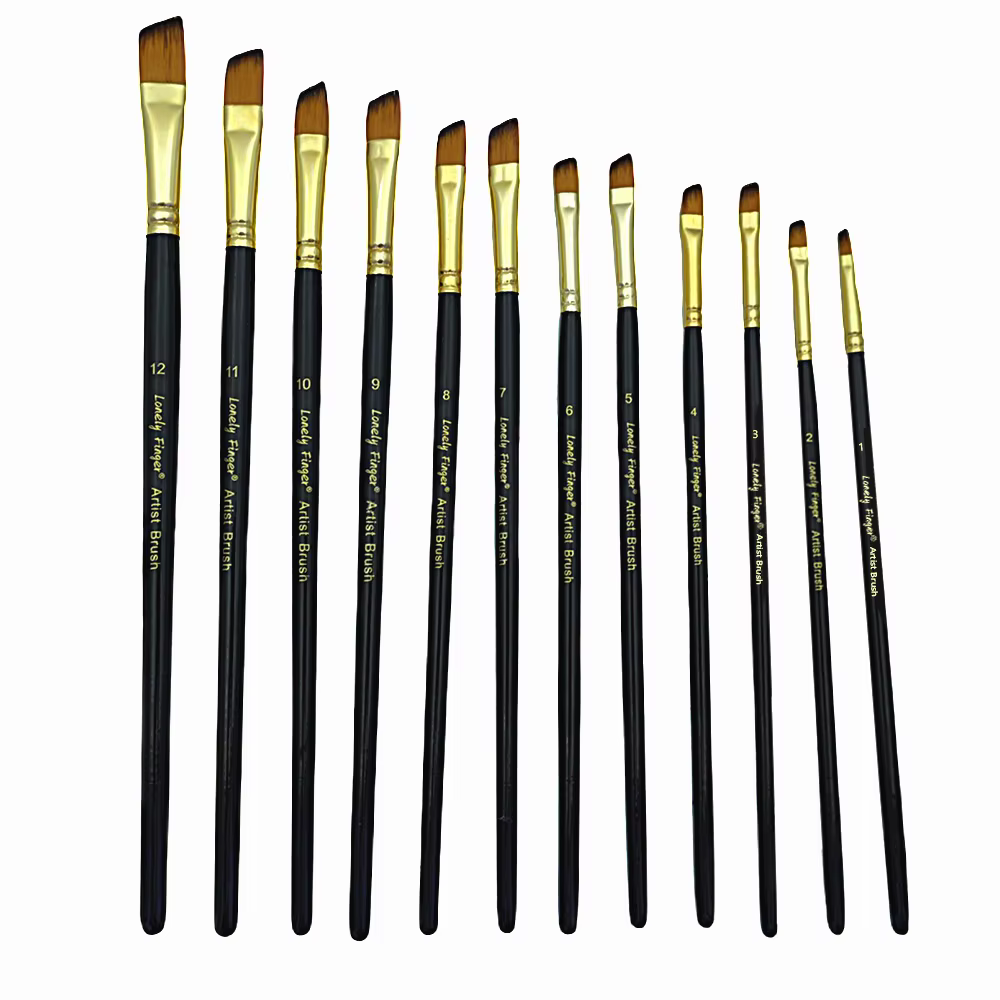 Pinceaux à peinture angulaires en Nylon