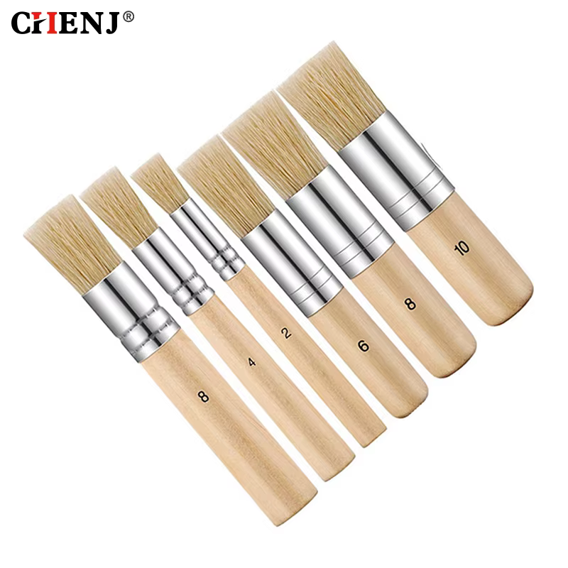 Ensemble de pinceaux à poils en bois