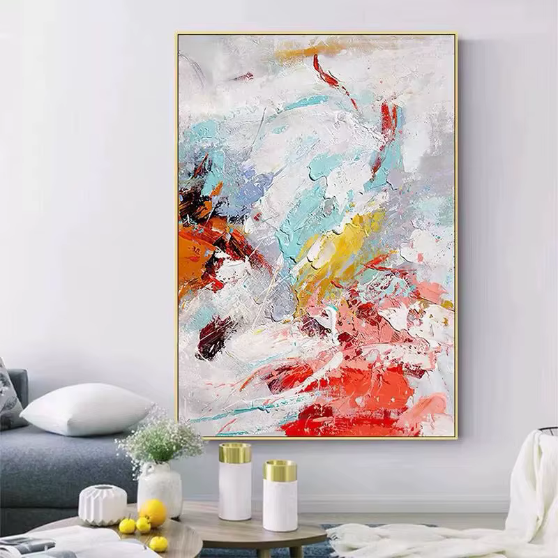 Grande peinture murale sur toile