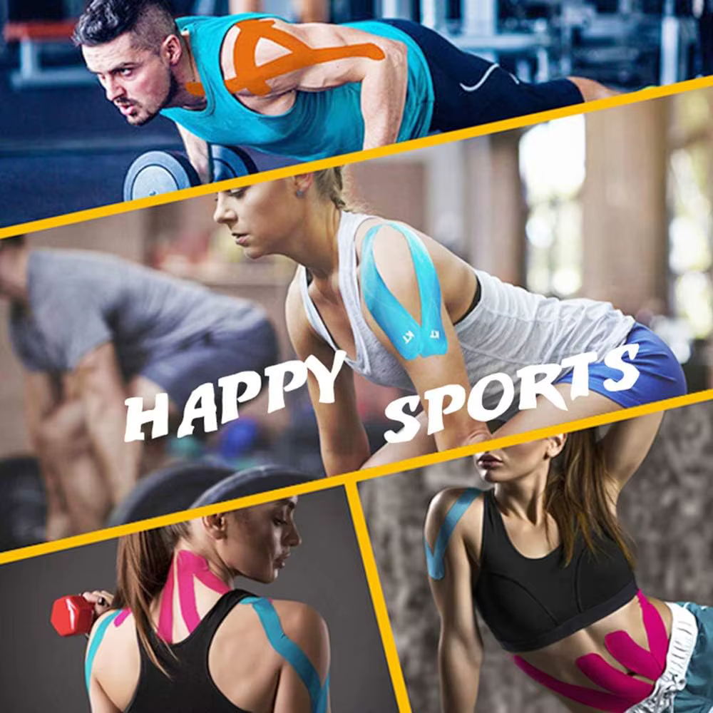Bande autocollante de kinésiologie imperméable pour sport, Bandage athlétique, protection de récupération musculaire, cerclage, soulagement de la douleur, Tennis, gymnastique