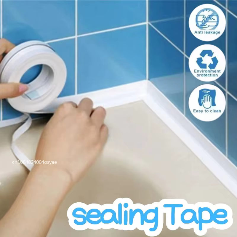 1 rouleau de ruban d'étanchéité en PVC pour salle de bains et cuisine
