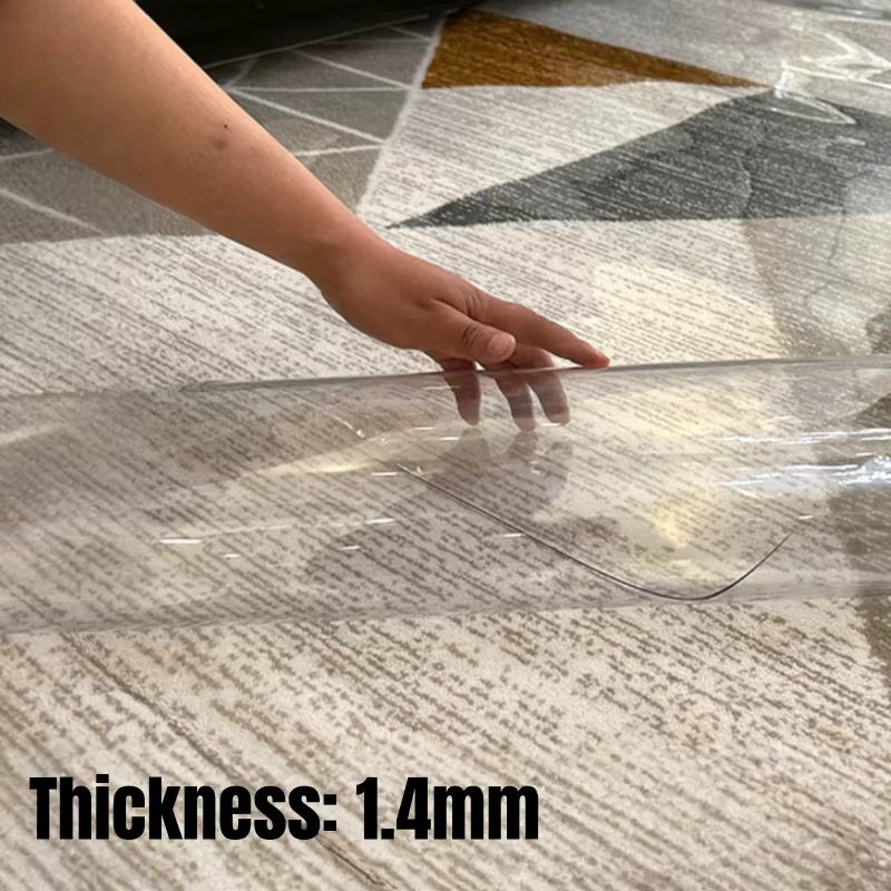 Rouleau de protection de sol en PVC transparent