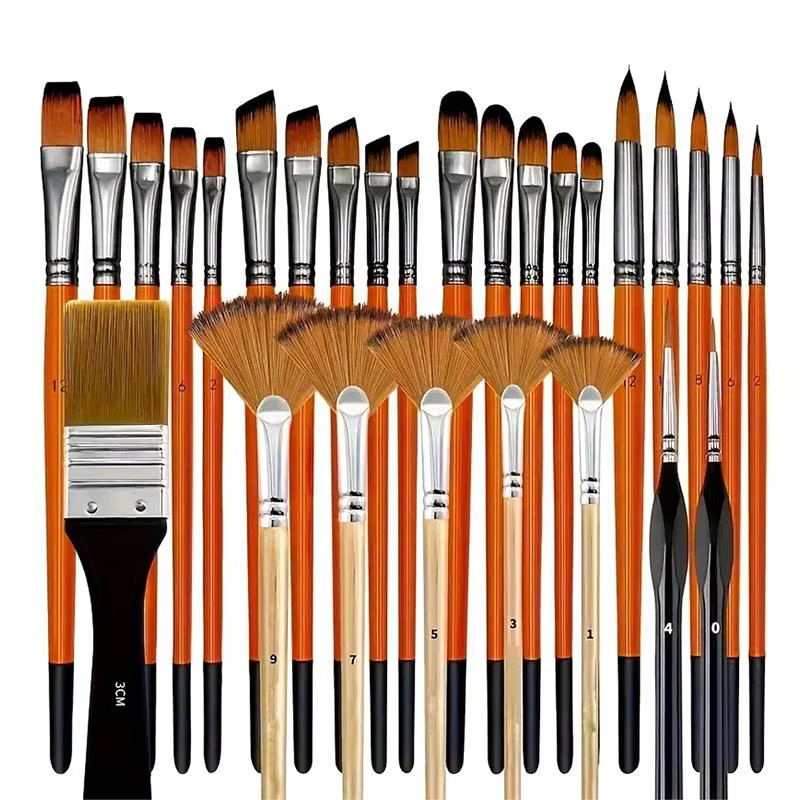 Ensemble de pinceaux de peinture 28/32 pièces pour peinture acrylique