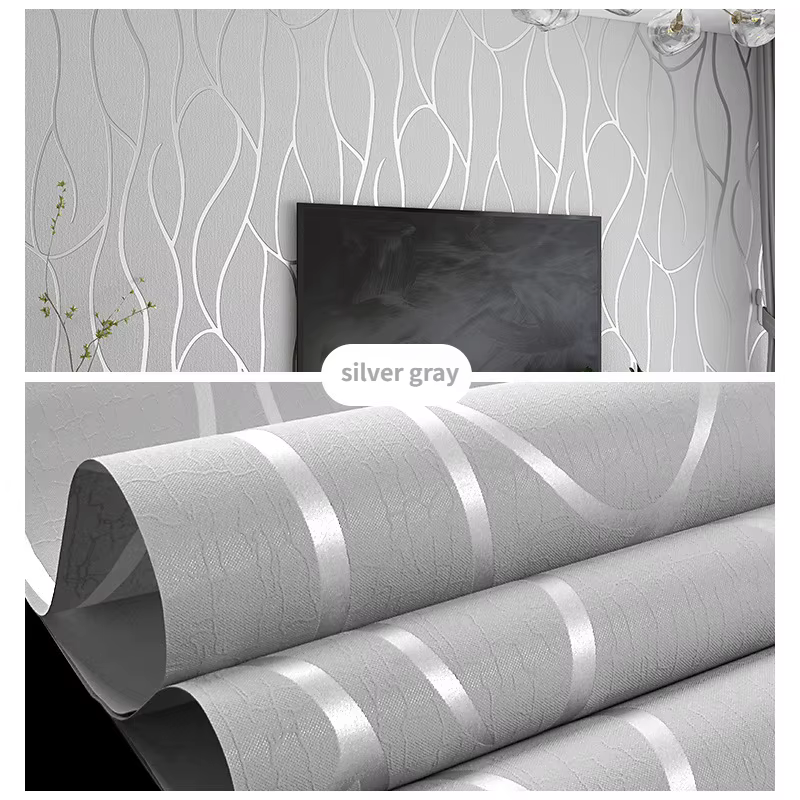 Papier peint à texture géométrique moderne, papier peint rayé pour chambre à coucher, salon, canapé, murs de télévision, décoration murale, papier peint pour la maison, Papel De Parede