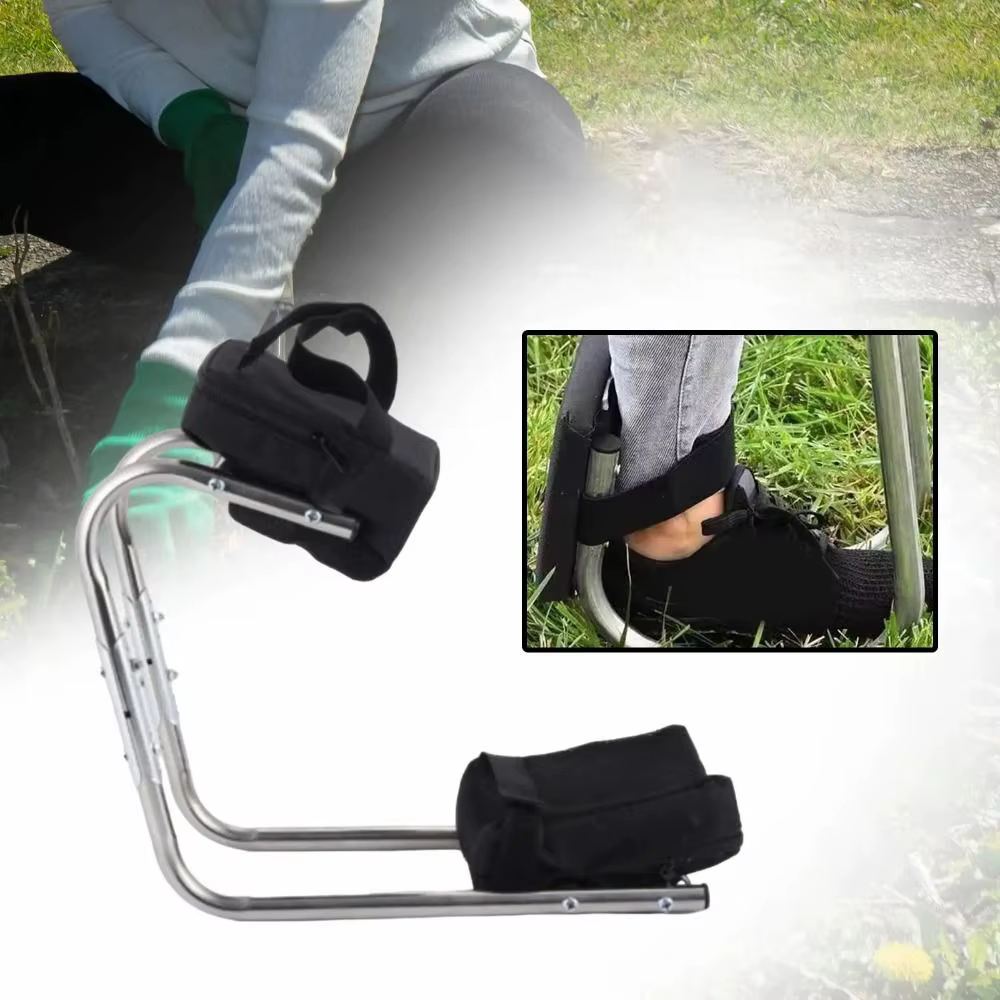 Genouillère de jardinage portable et robuste, ergonomique, avec support de cheville, pour un travail confortable et une économie d'effort