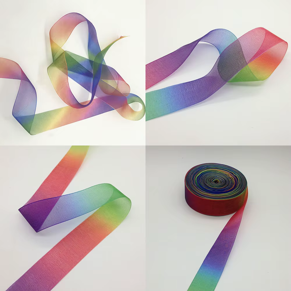 Ruban arc-en-ciel pour emballage cadeau