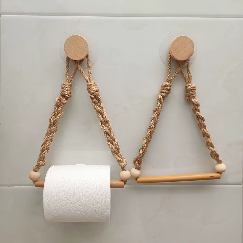 Porte-papier toilette mural en bois, accessoires de salle de bain, support pour rouleau de papier toilette, porte-serviettes pour toilettes, 1/2 pièces