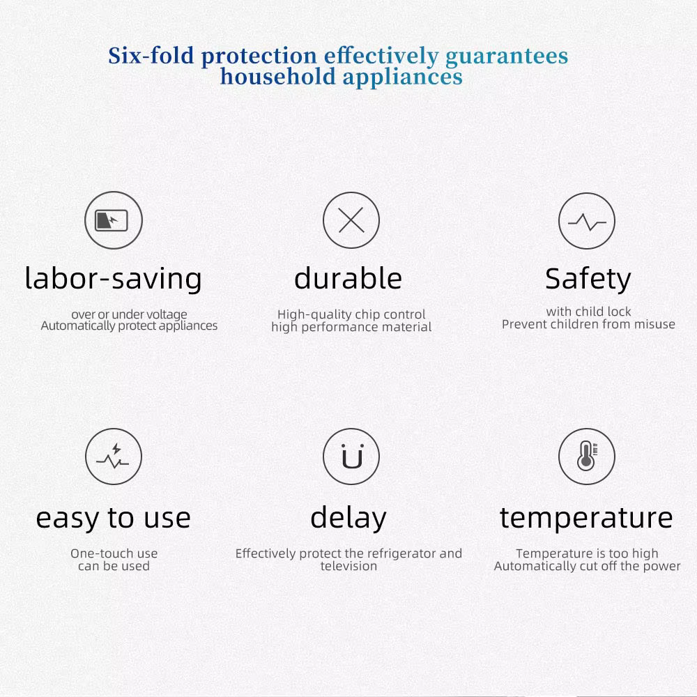 Protecteur de tension pour réfrigérateur, stabilisateur AC 220V, protection contre les surtensions automatique, prise de relais de tension, prise ue, Protection électrique