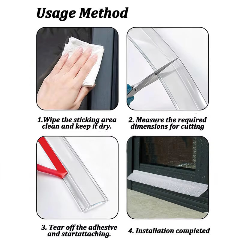 Bande d'étanchéité transparente imperméable