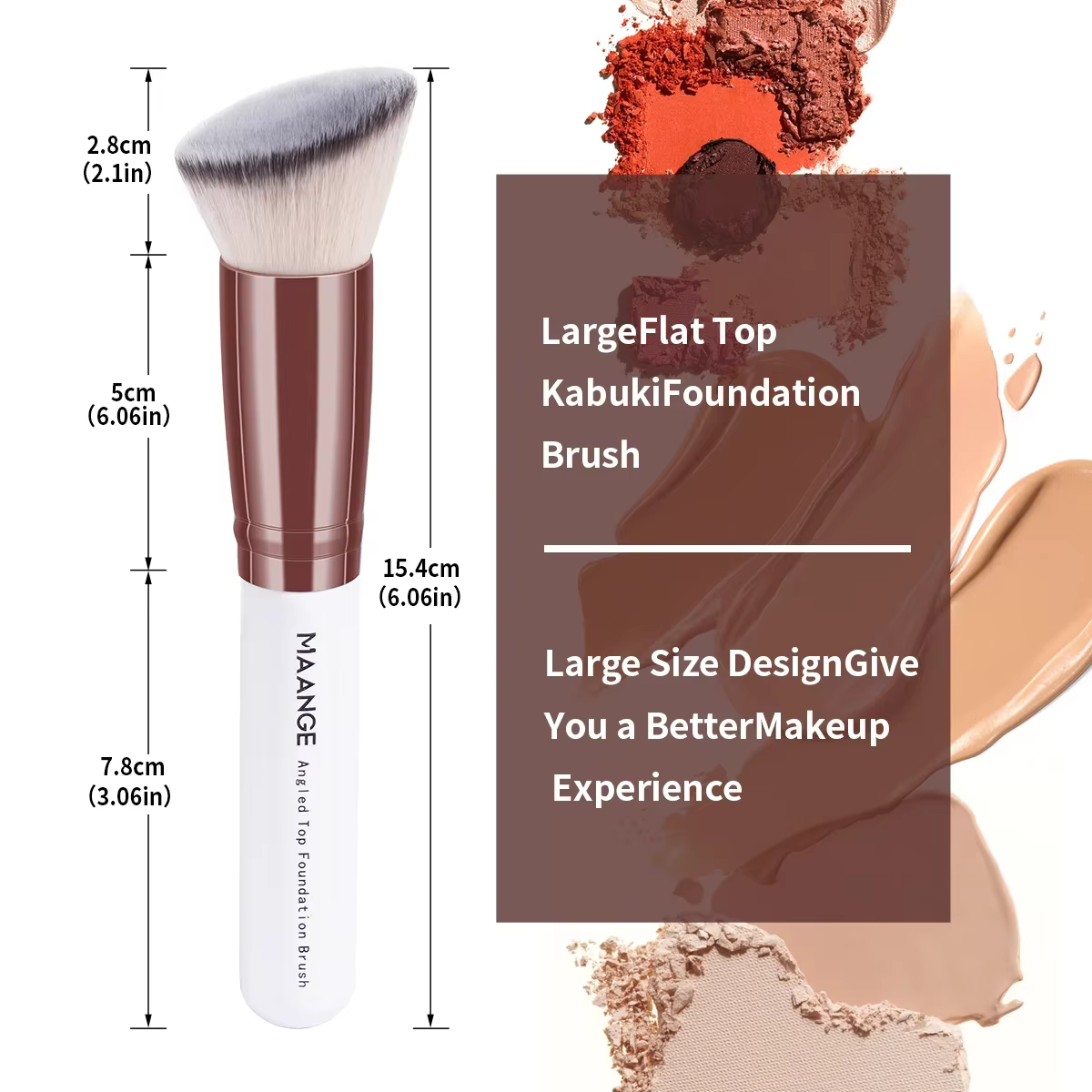 Ensemble de pinceaux de maquillage fond de teint Kabuki à angle plat