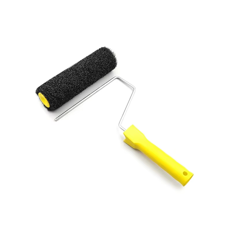 Brosse à rouleau en Fiber de 9 pouces pour Application de mastic, Texture artistique murale, outil de bricolage de décoration pour la maison